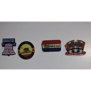 4 California Elections Lapel Pins